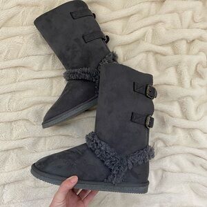 Y2K Willowbee fleece lined grey fashion boots